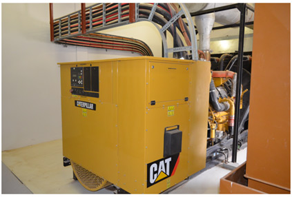 2MVA Diesel genset situated in the external plant room assures smooth running of airport activities when utility power is down